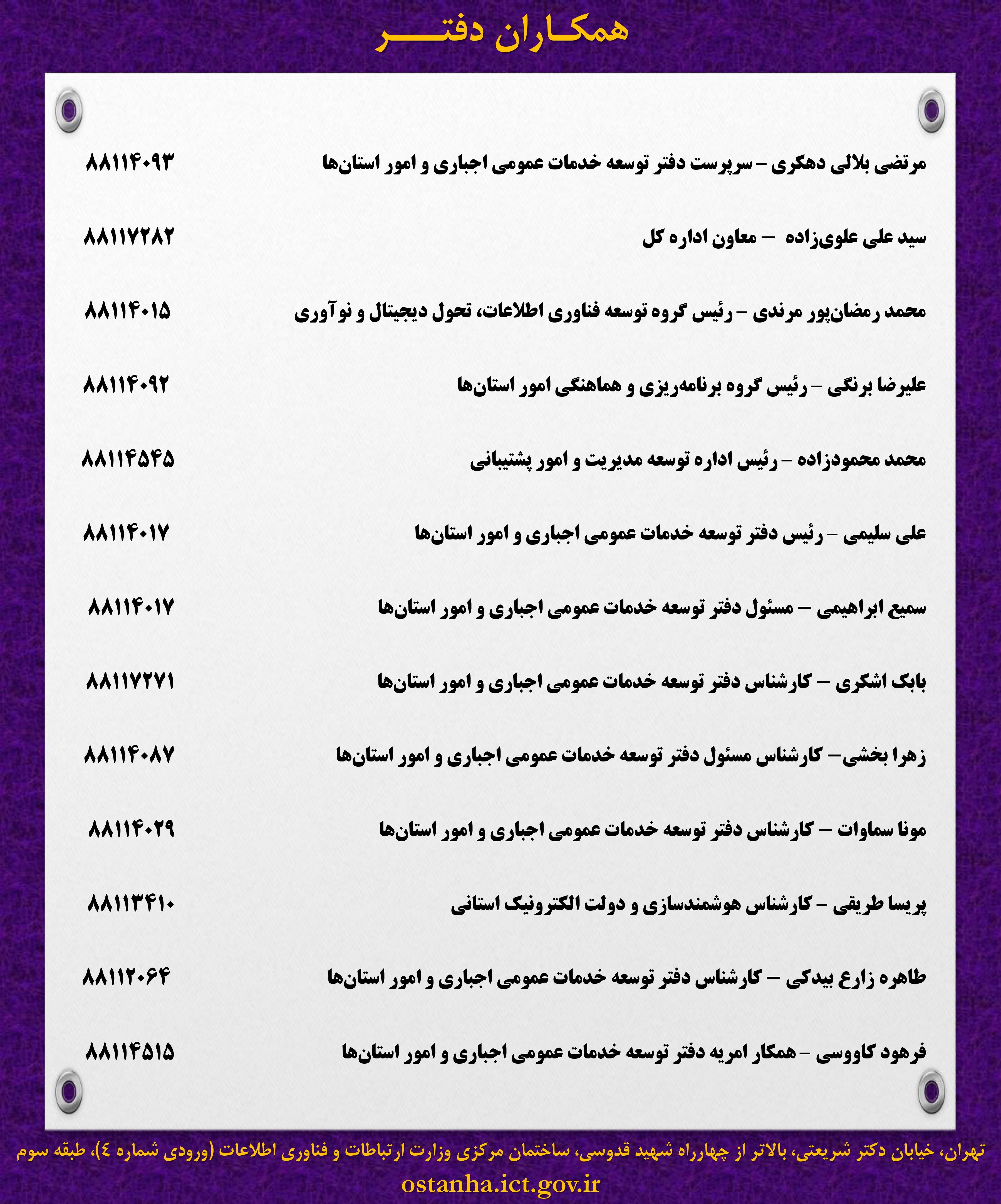 لیست همکاران